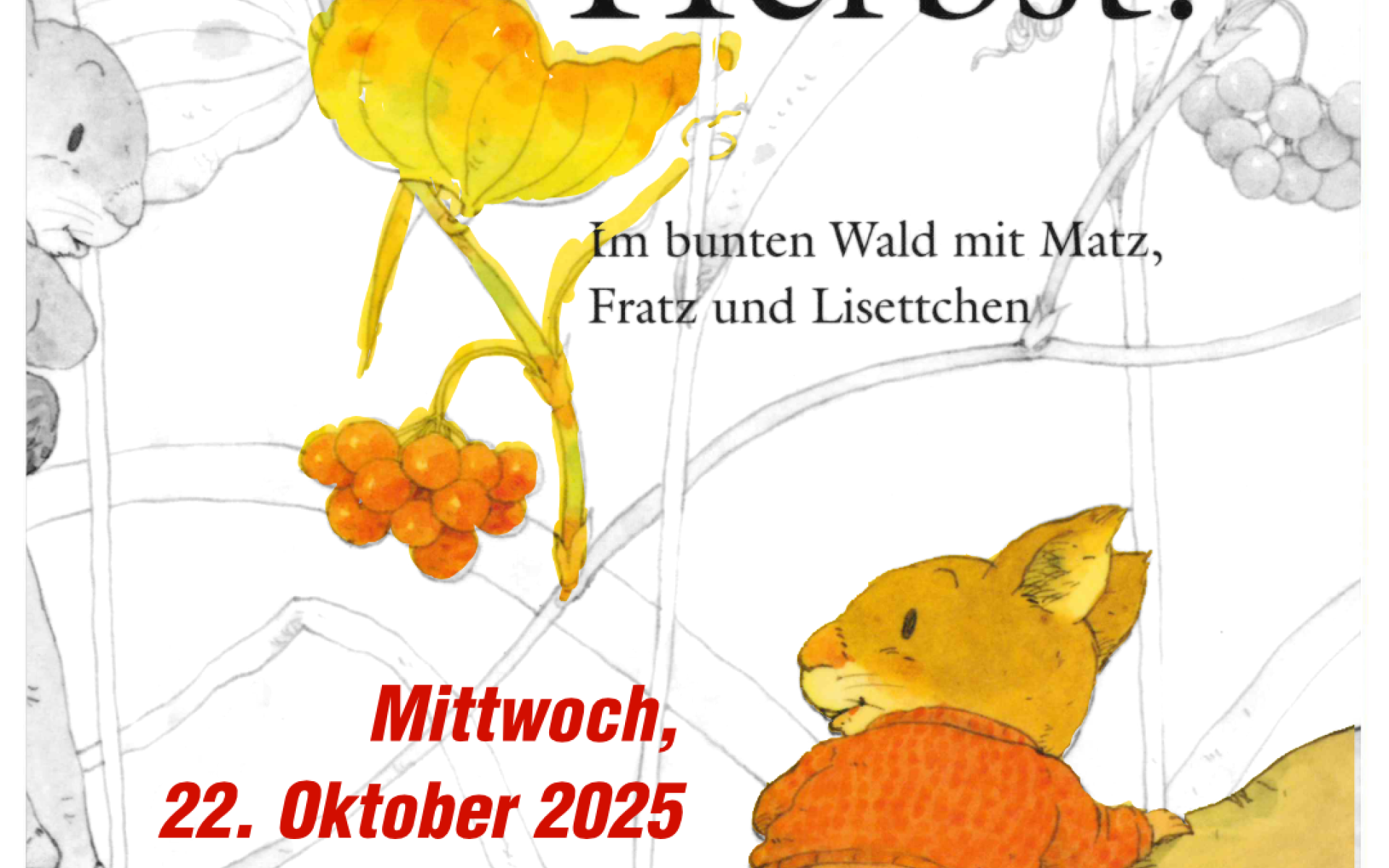 Einladung zum Vorlesen und Basteln mit Christine