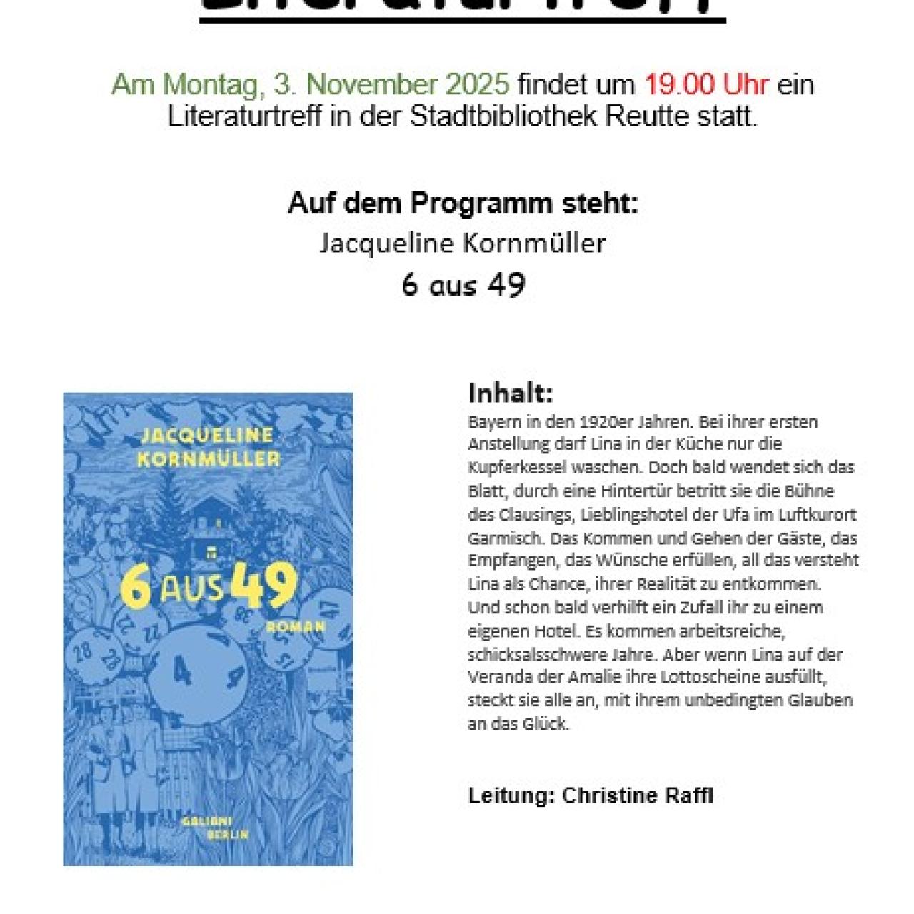 Einladung mit Cover des Buches und Inhaltsangabe 