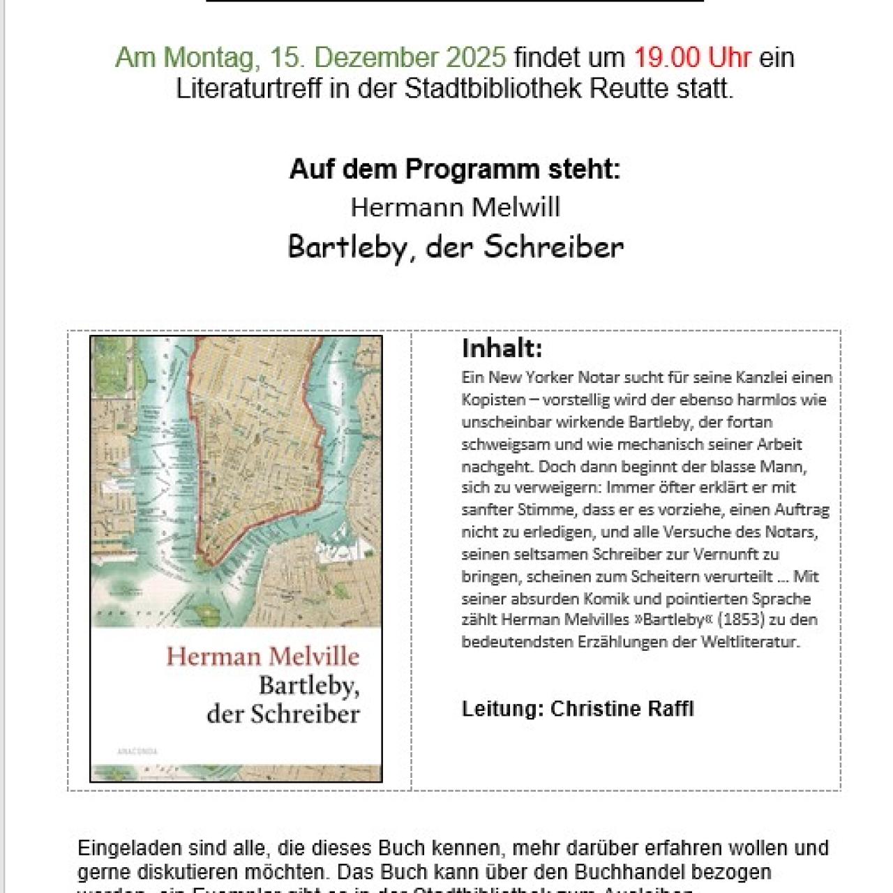 Hermann Melvill - Bartleby, der Schreiber