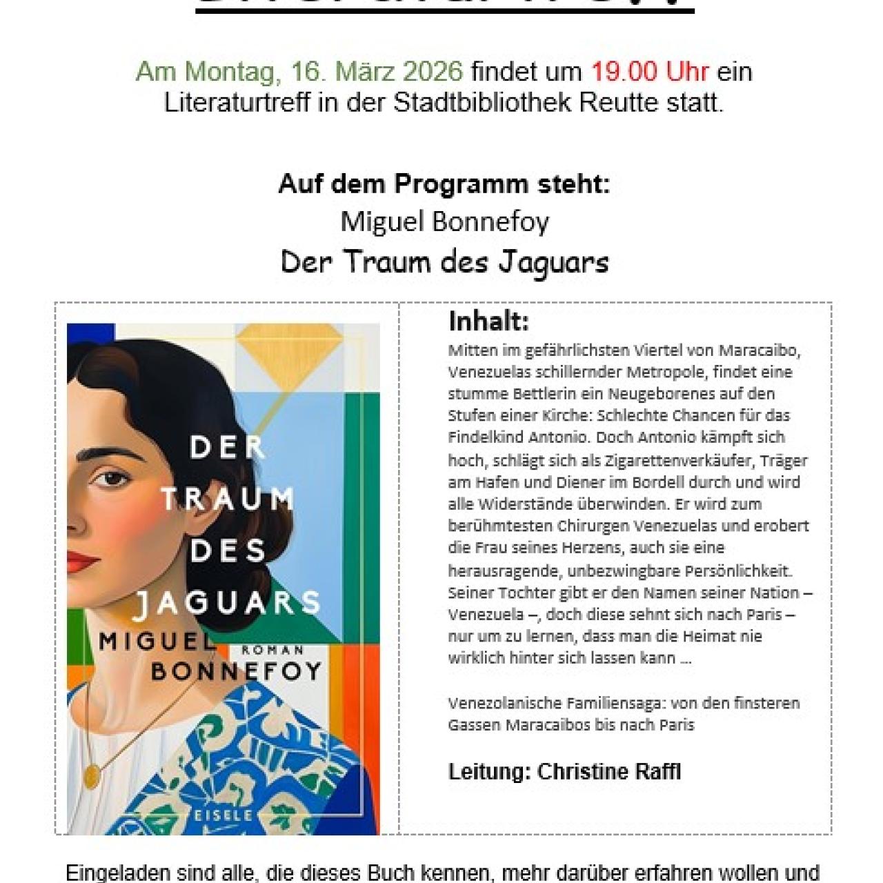 Miguel Bonnefoy "Der Traum des Jaguars"