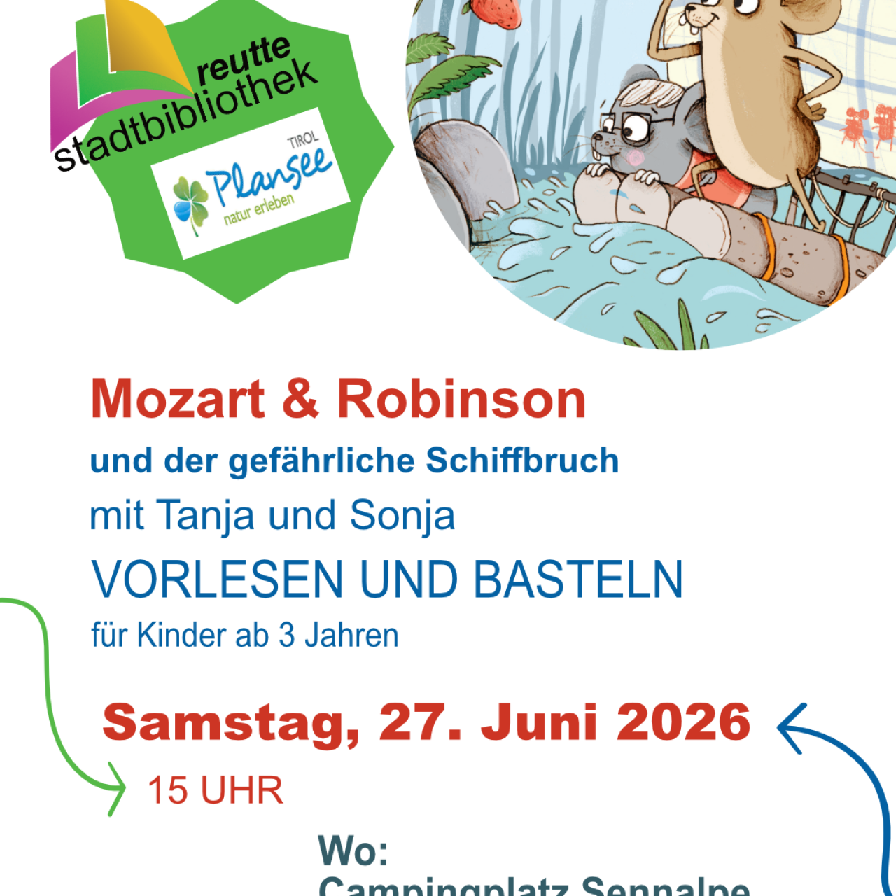 Vorlesen und Basteln mit Tanja und Sonja